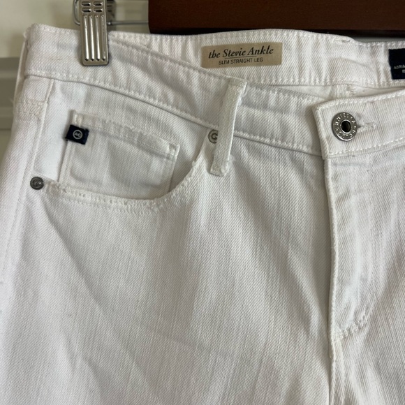 AG Adriano Goldschmied the stevie ankle slim straight White Skinny Jeans sz 29 - Picture 9 of 13